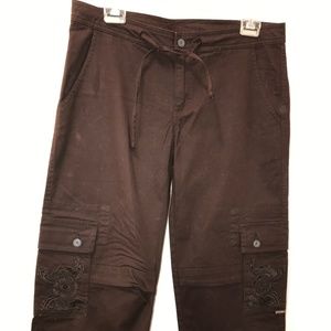 Prana Breath capri cotton cropped cargo pants